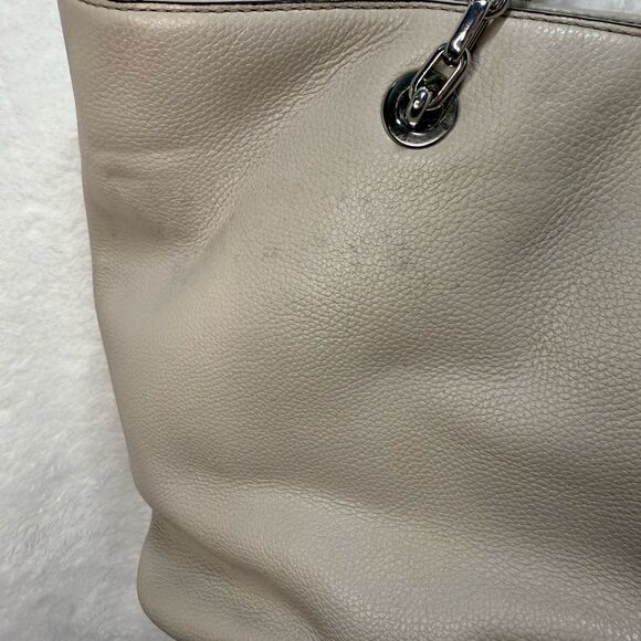 Michael Kors Leather Tote with Chain Straps - Picture 10 of 13